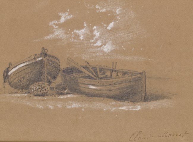 搁浅的两艘小舟