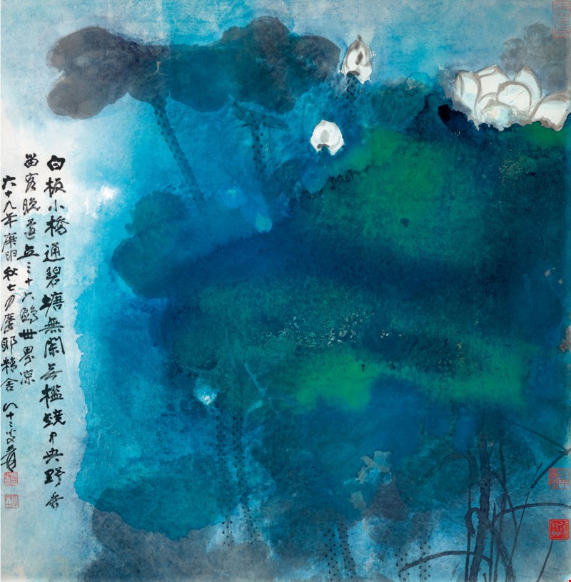 碧塘白荷